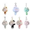 Lightweight Squeaking Cat Pendant Portable Animal Keychain Stuffed Doll Charm Keyring Gift for Students and Adults