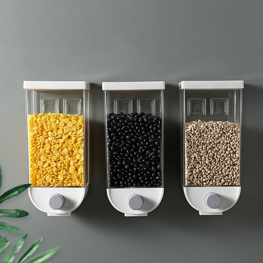 Wall Hanging Food Containers Grains Storage Jar Kitchen Rice Beans Sealed Jars Oatmeal Dispenser