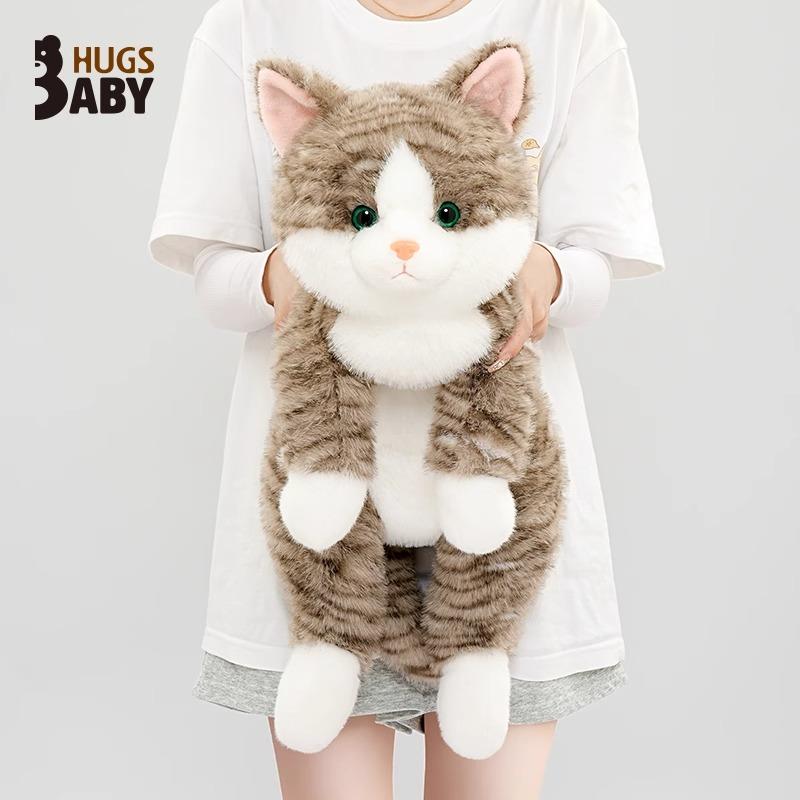 Ny Ekte Klem Baby Simulering Liggende Katt Dukke Katt Dukke Barn Sovende Pute Bursdagsgave Felis Silvestris Catus