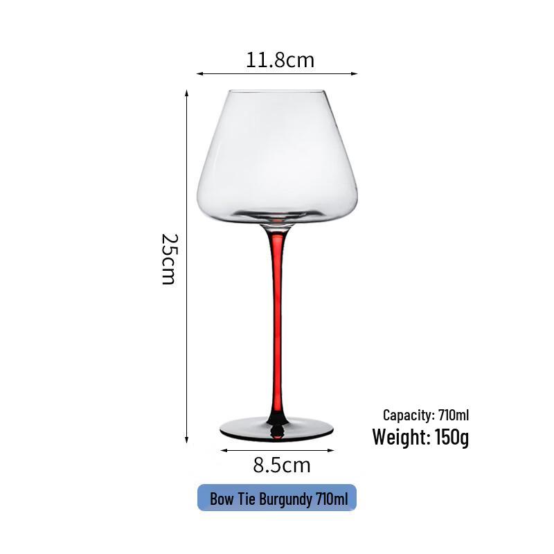Burgundy Plastic Wine Glass with Red Stem and Black Base
