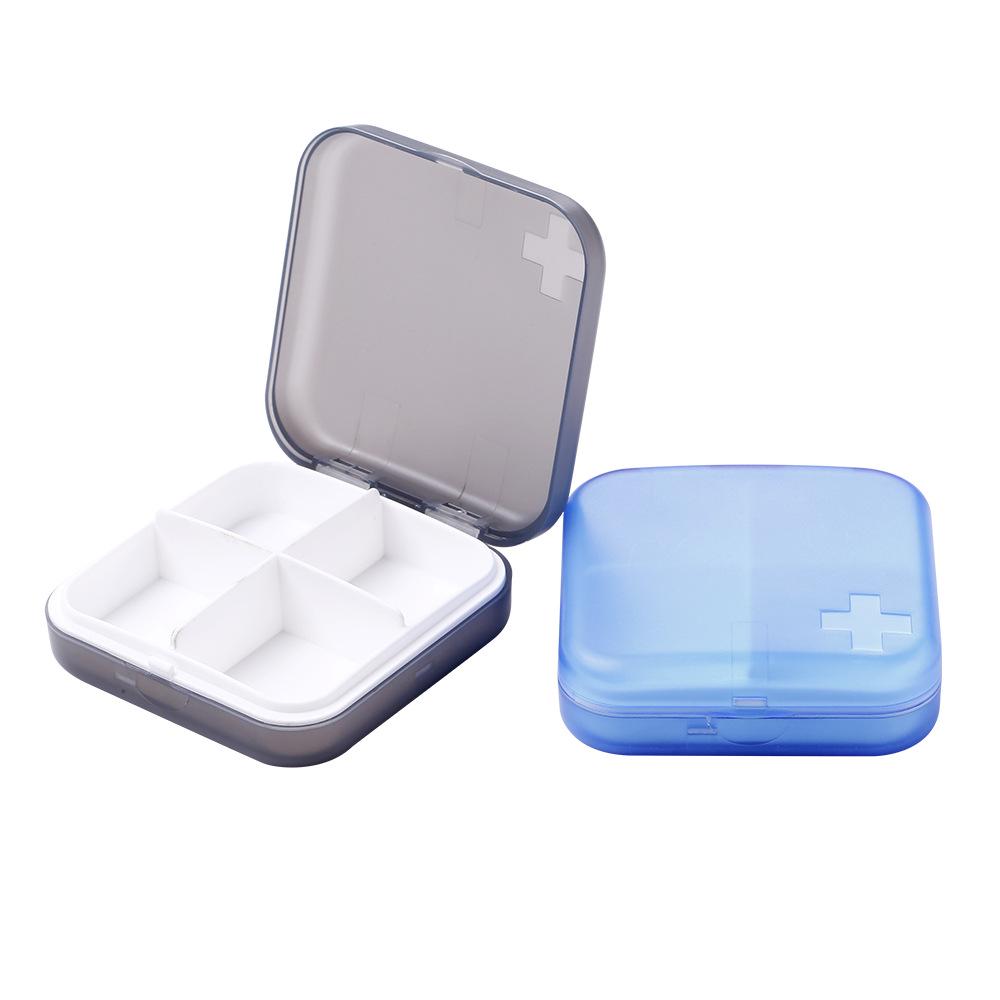 Fashionable Portable Medicine Box - 4 or 6 Grid Mini Outdoor Pill Organizer