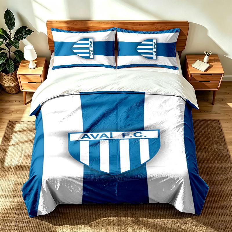 Avai Futebol Clube (5) 3pc set suitable for master bedrooms soft and comfortable an ideal gift for family and friends Includes one duvet cover and two