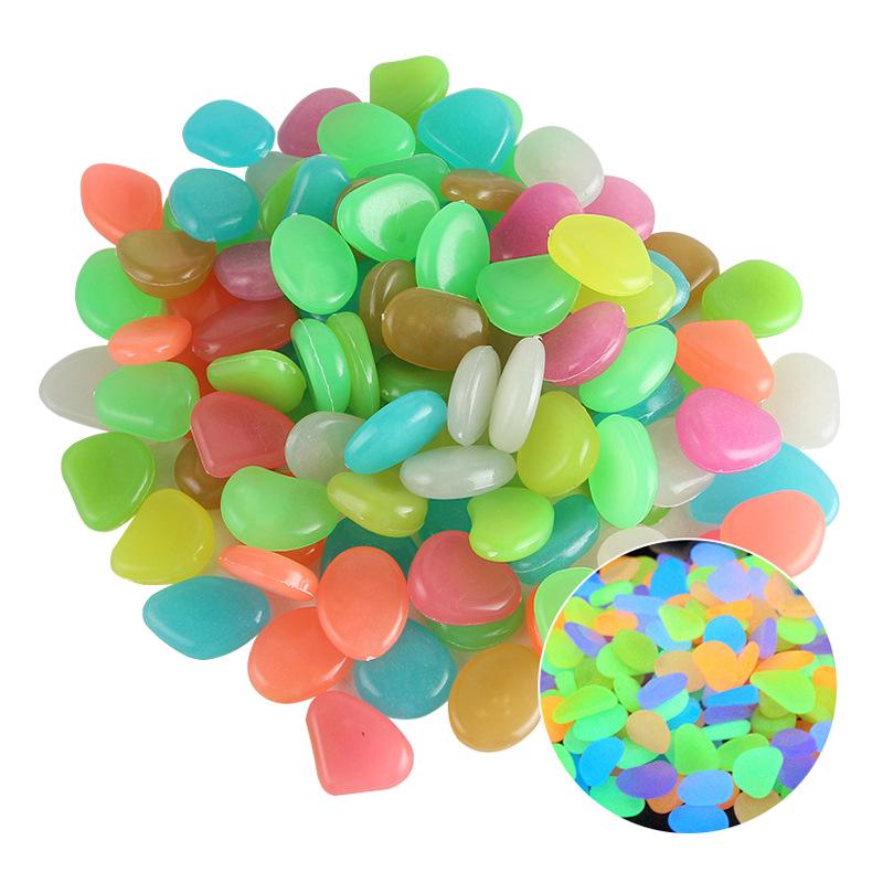 Pacote com 50 Pedras Fluorescentes Luminosas para Decoração de Aquário com Embalagem em Inglês