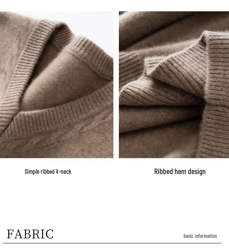 Korean Style Cashmere Women's Knit Sweater: Autumn Winter Solid Color Drop Shoulder Pullover