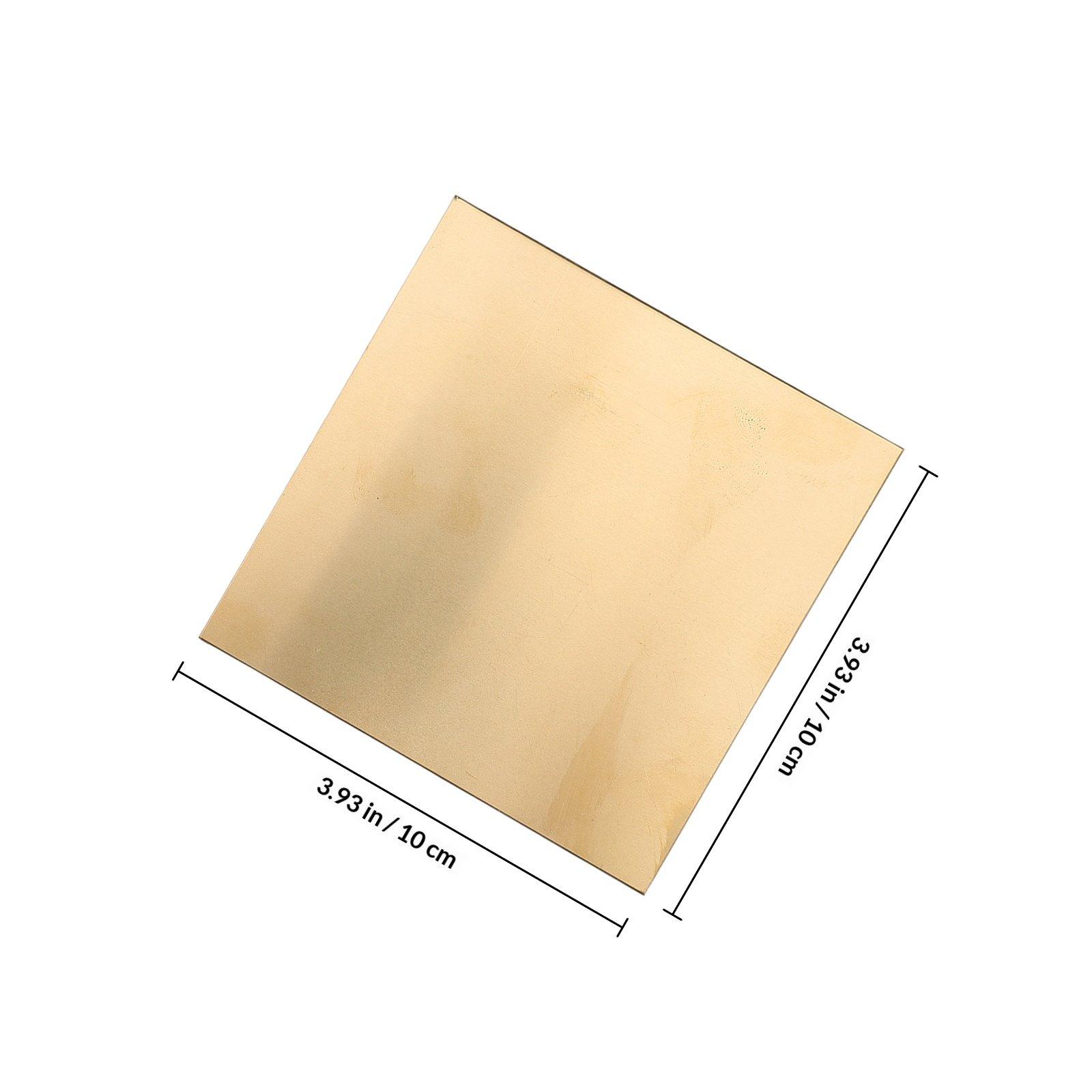 

4Pcs Brass Sheets Easy-to-Cut Polish Shape Brass Plate Material for DIY Crafts Electrical Repairs Jewelry Making Metal Art