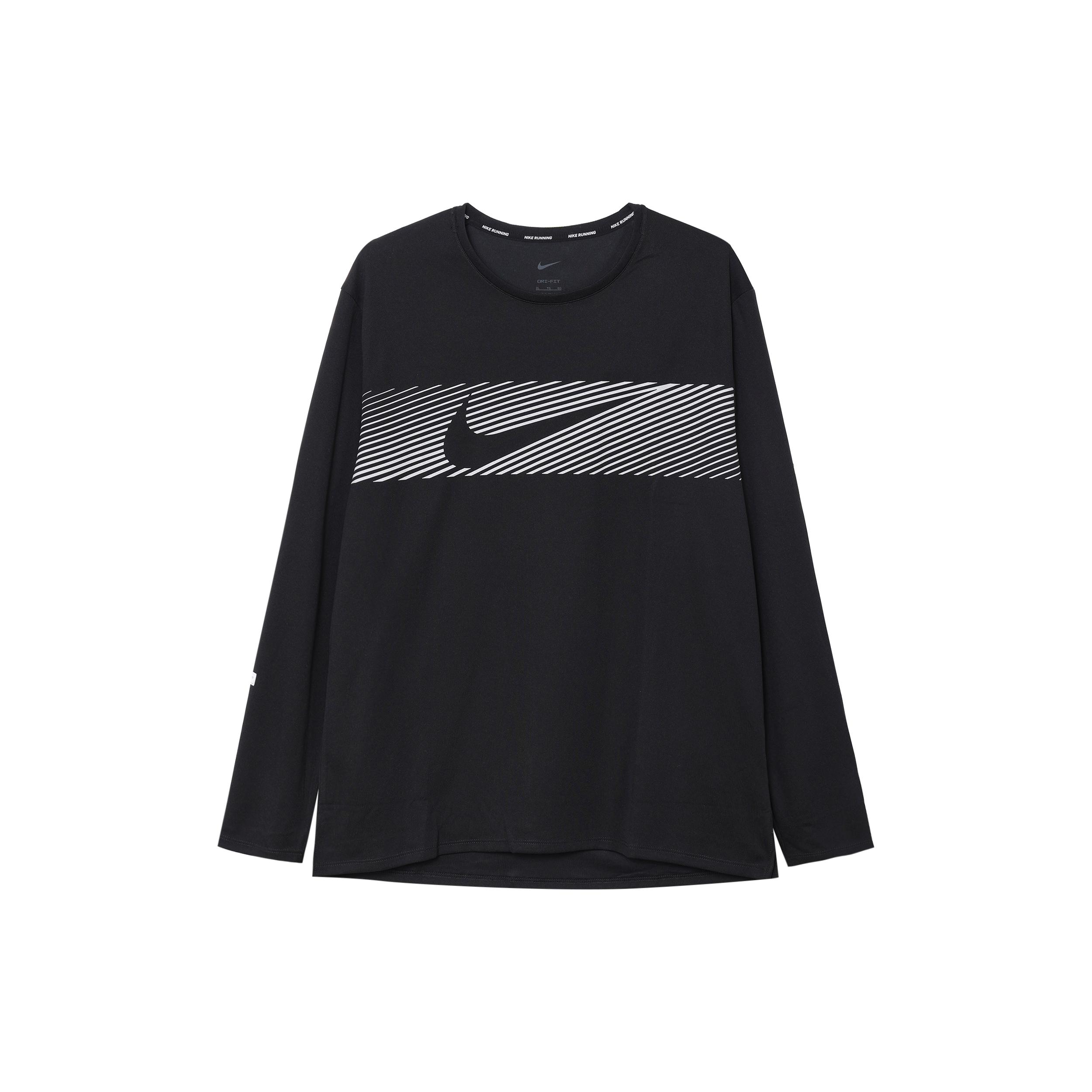 

New Nike Running T Shirt Men s Black FB8553-010 S