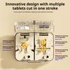Multi-purpose Pill Cutter with Storage Compartment Double Layers Pill Splitter