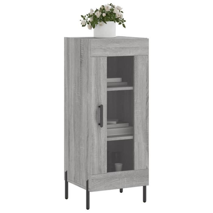 VidaXL Buffet Sonoma gris 34,5x34x90 cm Bois d'ingénierie 828810