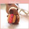 Capybara Fries Hamburger Hot Dog Plush Toy Pp Cotton Stuffed Keychain Decor Bag