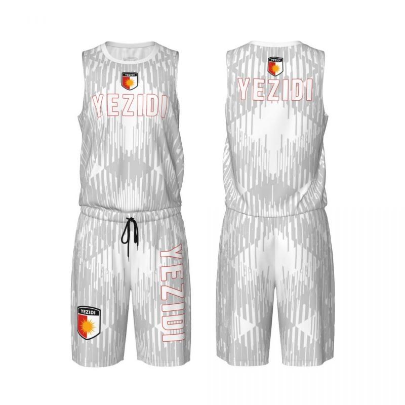 Sports Mesh T-shirt Yezidi Flag For Running Bike Soccer Tennis Football Fitness Tees 3D Printed Custom