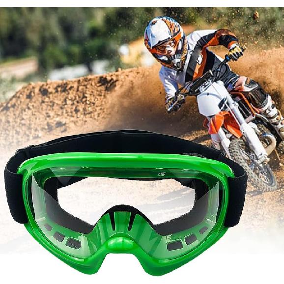 Kids Dirt Bike Goggles Impact-Resistant Adjustable Child Youth ATV Motorcycle Off-Road Riding Motocross Racing Cycling Goggles for Boys & Girls