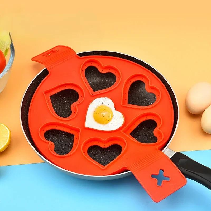 4 Hole Egg Pancake Ring Nonstick Pancake Soufflé Making Mold Silicone Cake Omelet Cooker Shaper Tool Kitchen Baking Accessories