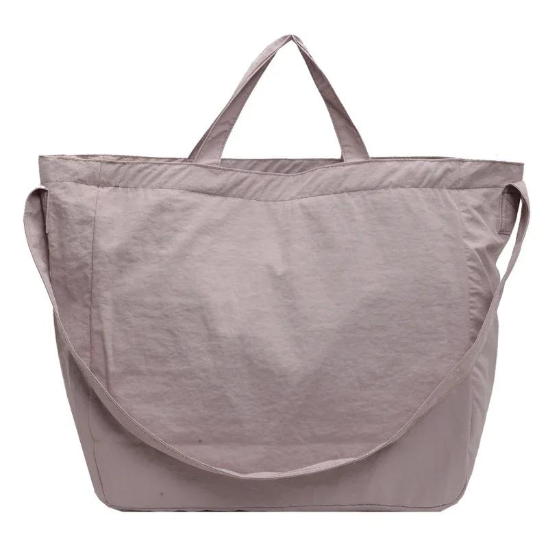 Solid Color Nylon Zipper Women's Bag High Beauty Product Soft Versatile Shoulder Bag Popular Shoulder Bag Fashionable New