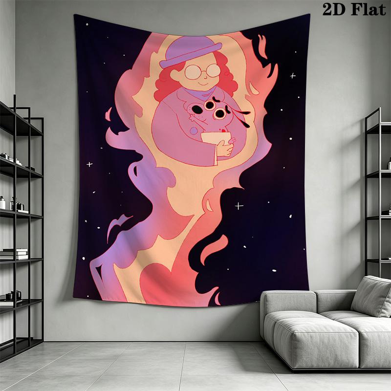 Courage the Cowardly Dog Pattern Home Decor Tapestry, Wall Hanging, Decorative RV Wall Cloth.SGT0917482
