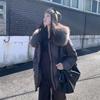 Yuyan big fur collar waist down jacket women's winter new thermal jacket popular duck down