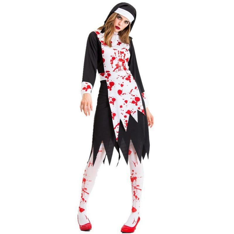 Halloween Horror Bloody Vampire Zombie Costume Bloody Nurse Dress Up Adult Party Orgy Costumes