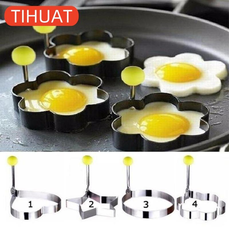 Formă clătite cu ouă prăjite Formă circulară pentru ouă din oțel inoxidabil în formă de inimă