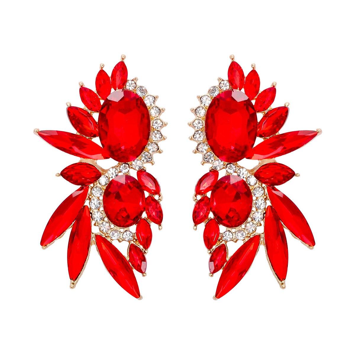 

Pinkdudu модные 9 цветов стразы геометрические серьги-гвоздики романтические роскошные серьги-гвоздики с инкрустацией цирконом для женщин ювелирные изделия PD1525 Red красный