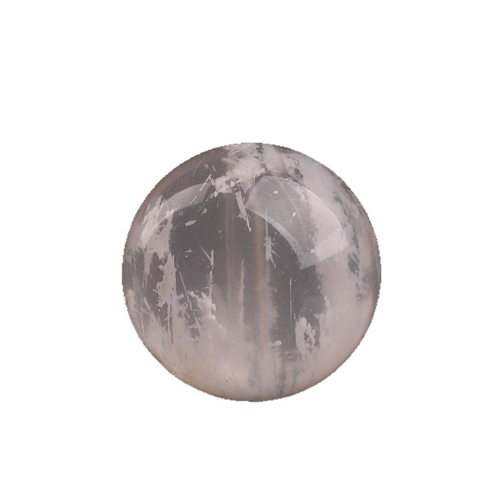 Forest Crystal Natural Pink Snowflake Phantom Round Beads for DIY Jewelry - Single Beads
