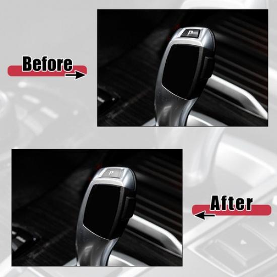 Silver Gear Shift P Button Sticker Fit For BMW 1 2 3 4 5 6 7 Series X3 X5 X6