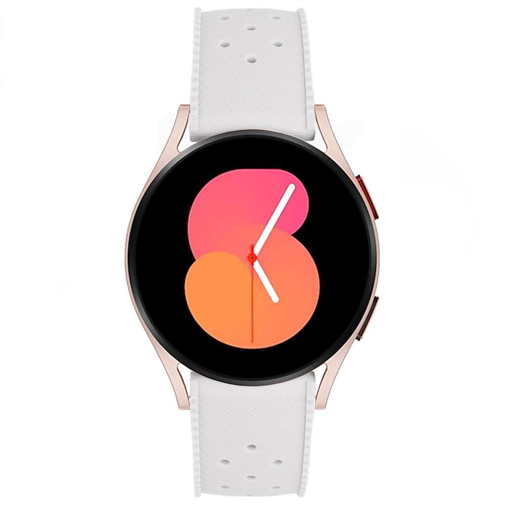 ERBORD Universal Silicone Strap 20mm, Tropic, White / Gold Buckle