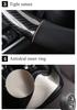 38CM Deluxe Black Carbon Fiber & Leather Car Steering Wheel Cover Trim Universal