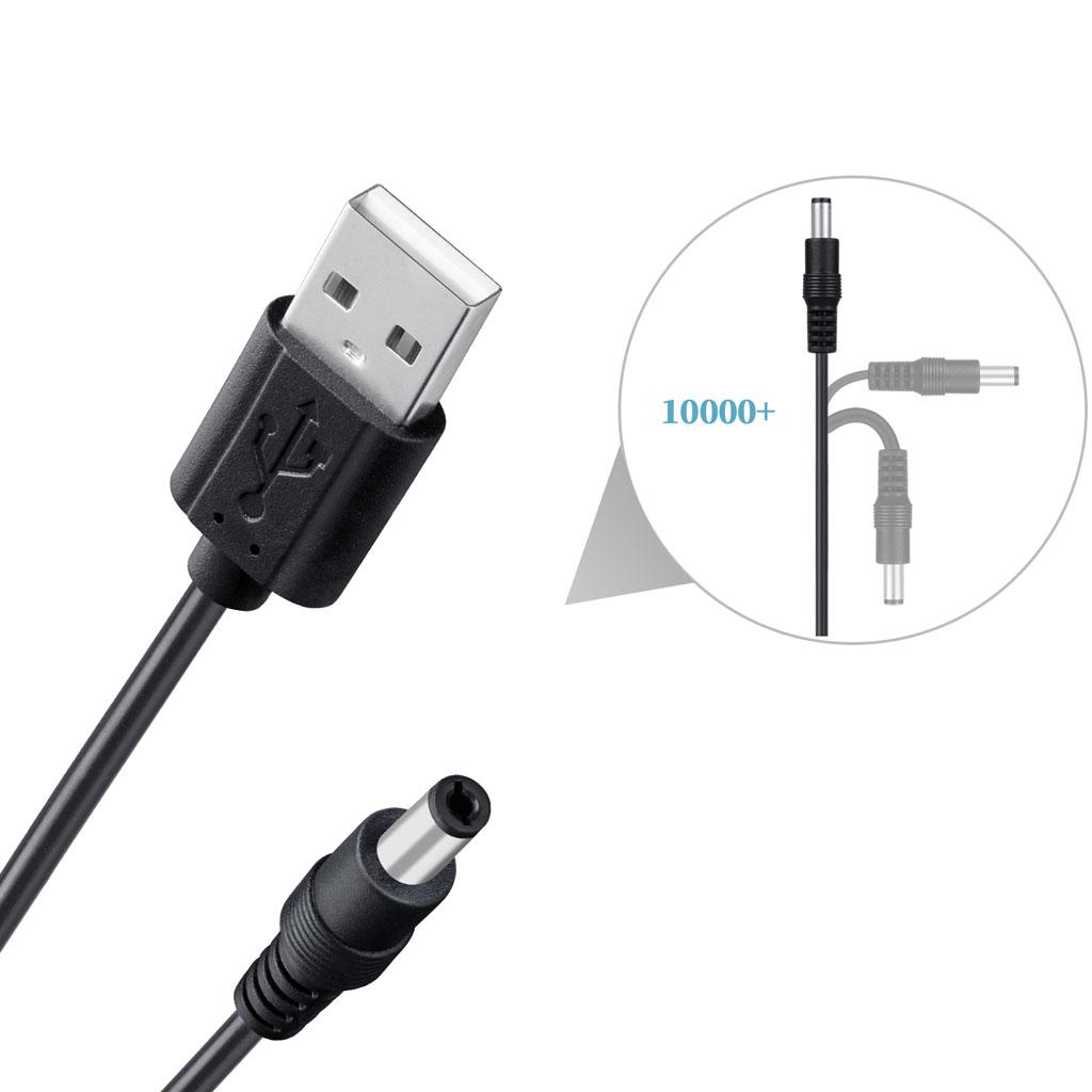 Usb to for Dc Plug, 8 in 1 Usb Plug to for Dc Hollow Plug Cable, Power Cable, Adapter Cable with 8 Plugs for Routers, Ke