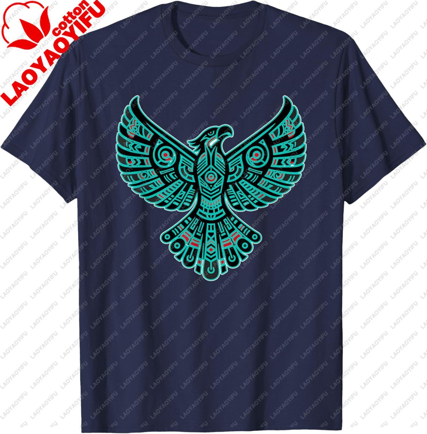 Thunderbird Native American Tribal Art TShirt Cotton Casual Graphic T Shirts Short Sleeve Tee Vintage Clothes Tops Camiseta S
