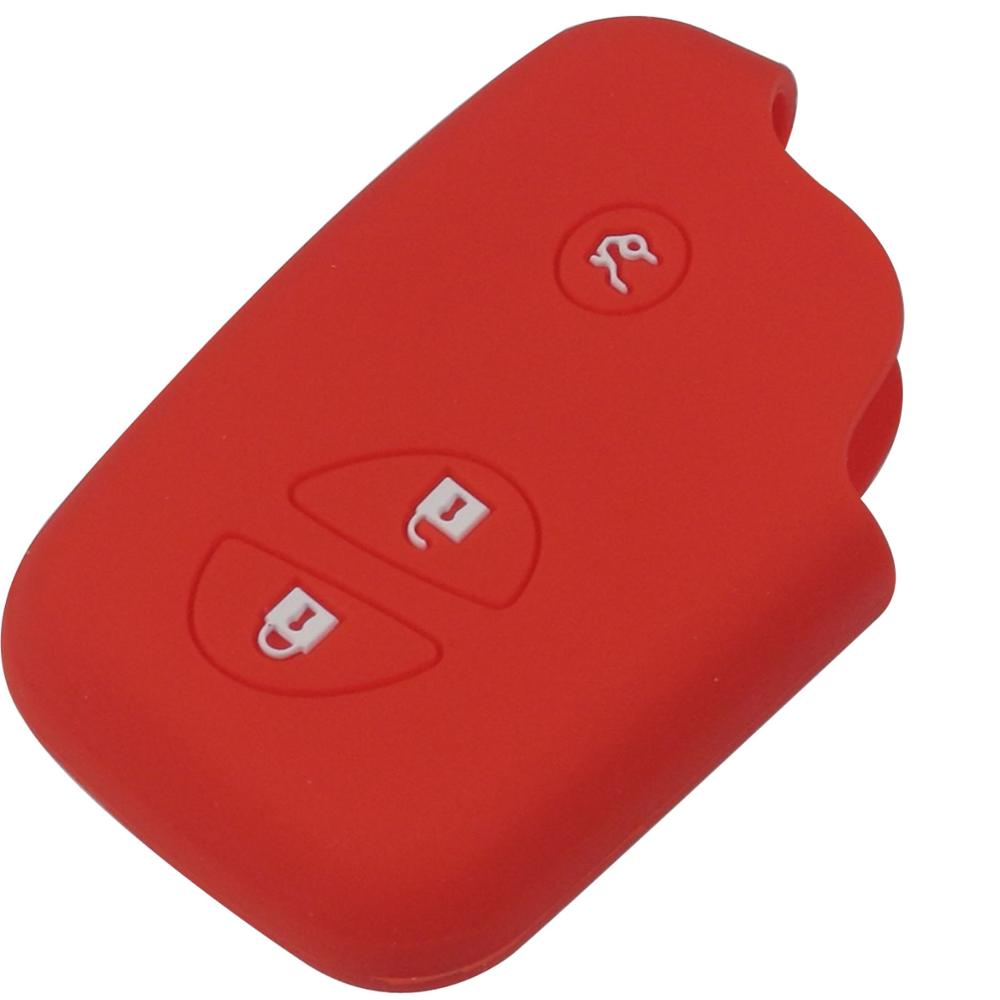 

jingyuqin Remote 3 кнопки для Lexus CT200h ES 300h IS250 GX400 RX270 RX450h RX350 LX570 автомобильный стайлинг ключ силиконовый чехол брелок красный