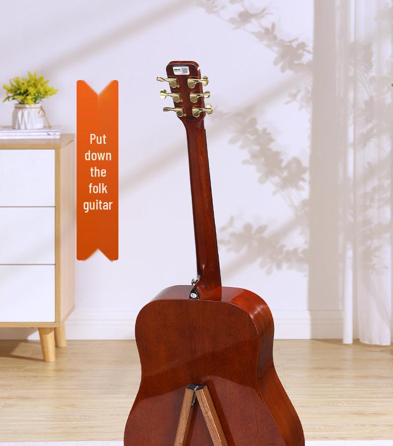 Supporto per Chitarra in Legno Massiccio - Porta Musica Verticale Folk & Classica