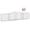 VidaXL 7x Paniers à Gabions Arqués Cages à Gabions Arquées Murs de Gabion Barrières de Jardin Terrasse Extérieur 3146988