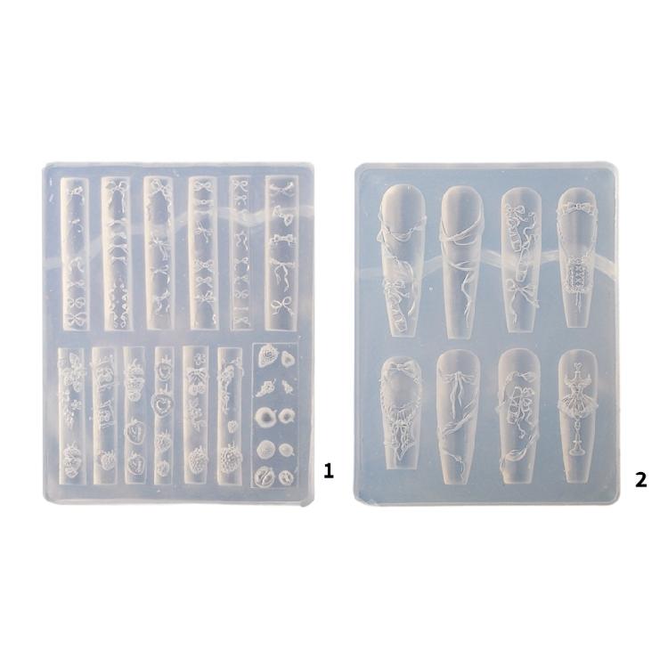 Professionelle Nagelschimmel Silikonstempel mit realistischem Blumenspitzen-Mehrzweck-Bastelwerkzeug für Schönheitsprojekte