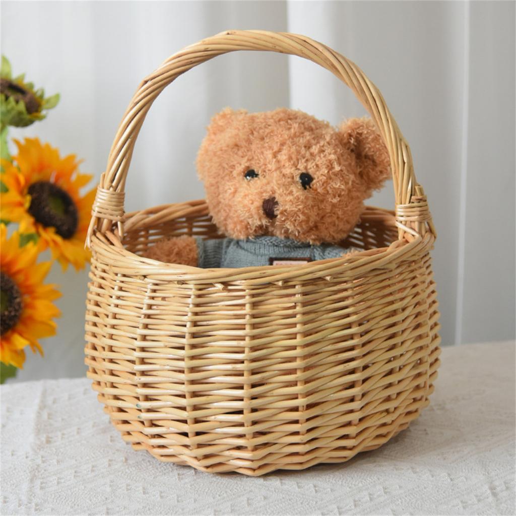 Οικολογικό Φυσικό Καλάθι Λυγαριάς Ελαφρύ Και Αναπνέον Ιδανικό Για Εκδρομές Πικνίκ Και Οικιακή Αποθήκευση Προϊόντων