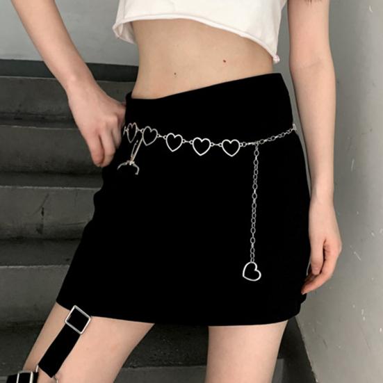Fashion Heart Shape Pants Belt Adjustable Extended Chain Long Tassel Dress Belt Waist Chain Clothing Accessories
