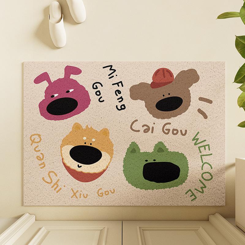 Silk Floor Mat Entry Door Mat Entry Door Home Foot Mat Outside The Door Outdoor Cartoon Tasteless Can Be Cut