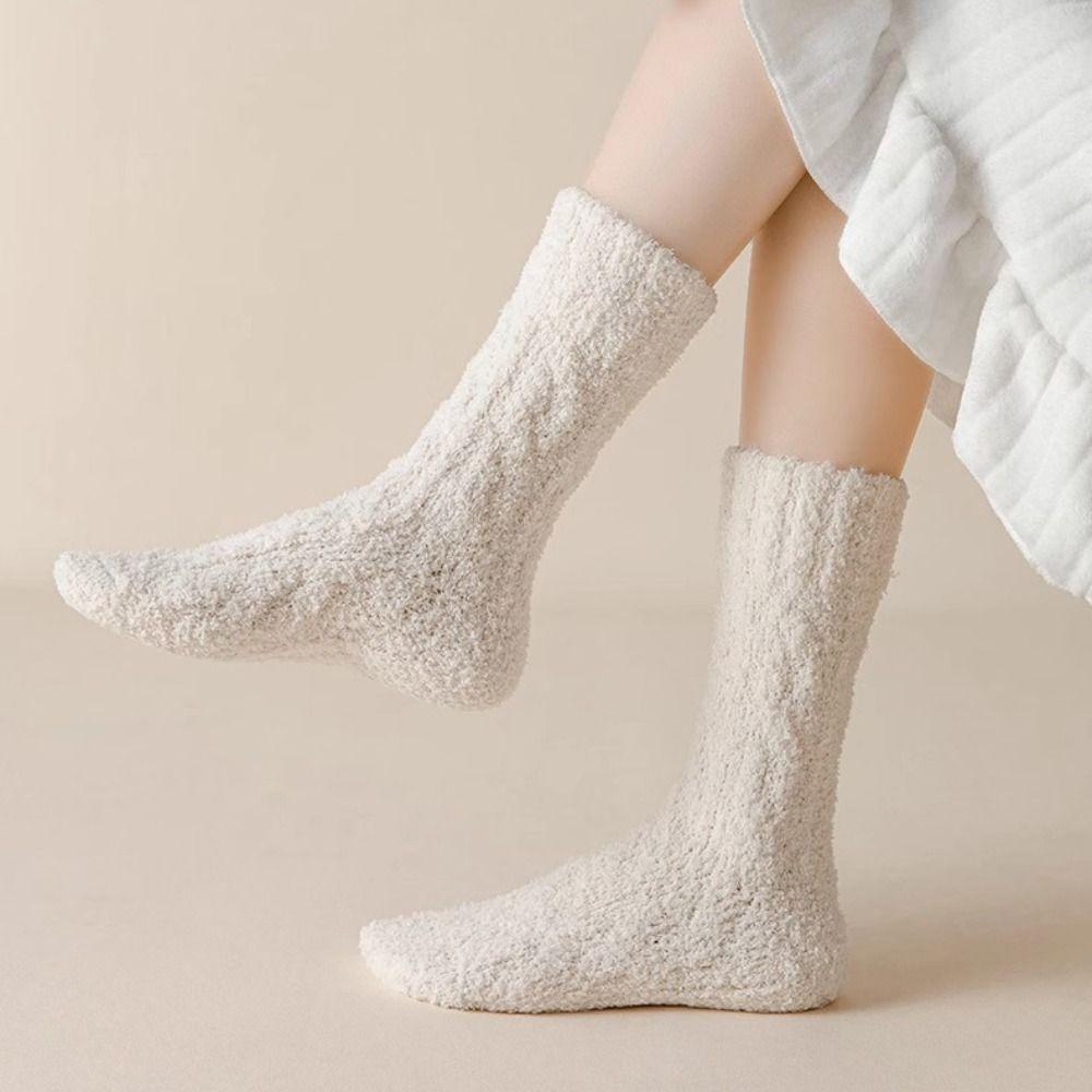 Winter Coral Velvet Socks Warm Floor Socks Thickened Cotton Socks  Women