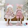 Charming Pink Fabric Doll with Antlers Decoration - Perfect for Christmas, New Decorations