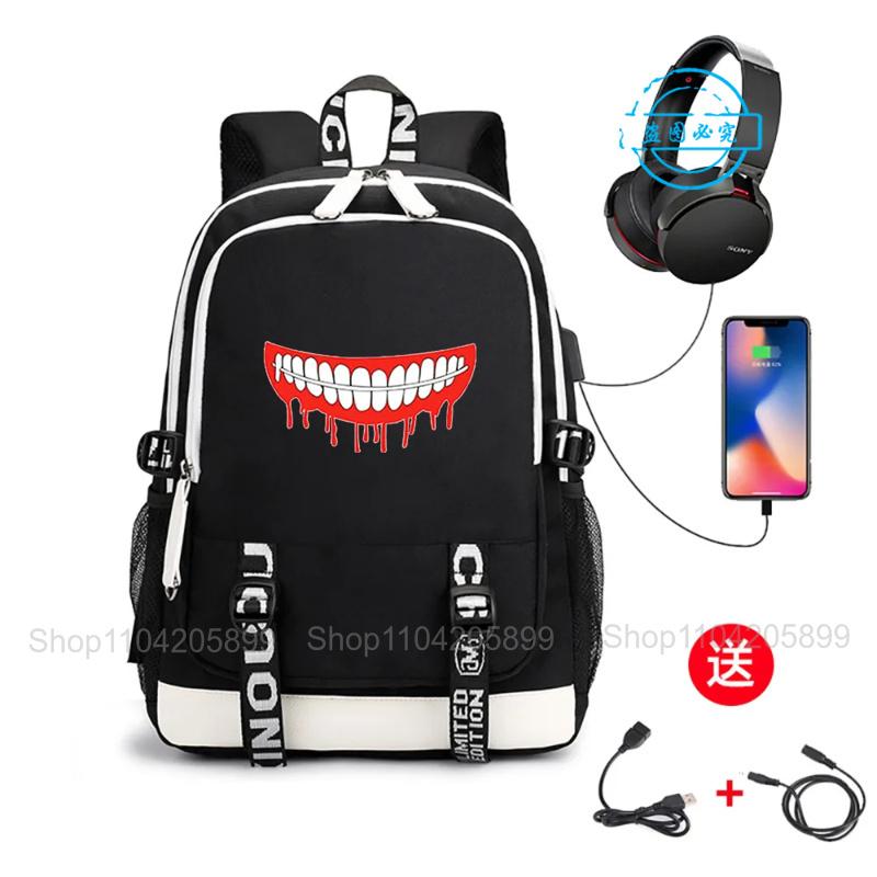 Tokyo Ghoul Backpack Anime Mochila Large Capacity Schoolbags Kaneki Ken Cartoon Travel Bag Laptop Boys Gift Rucksack