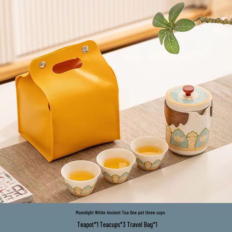 Portable Ceramic Kung Fu Travel Tea Set