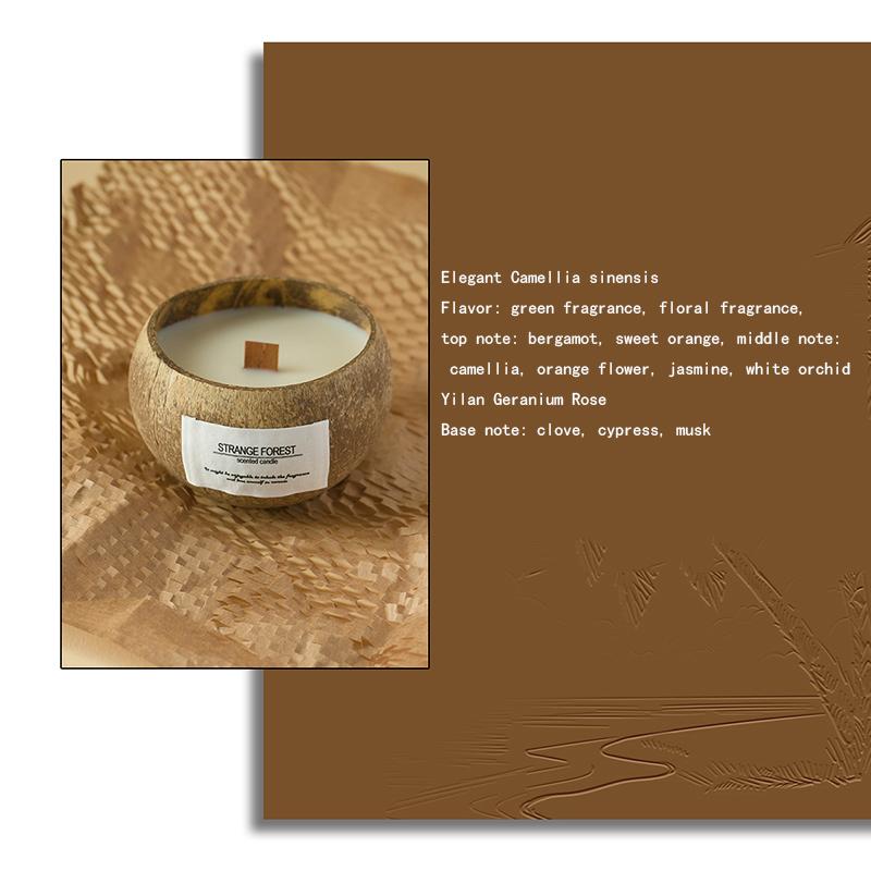 Coconut Shell Aromatherapy Candle Essential Oil Fragrance Premium Plant Wax Fragrance Home Companion