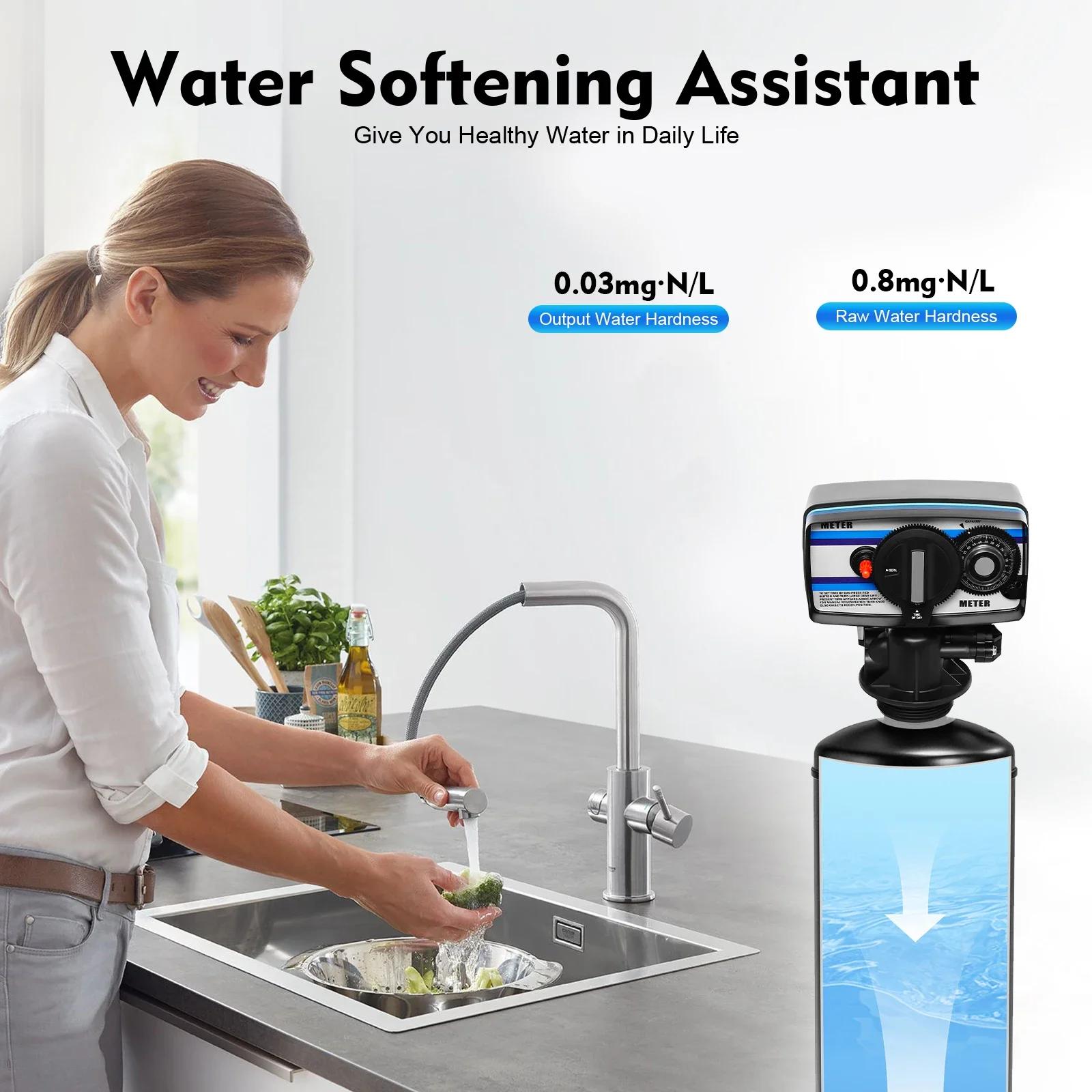 

Digital Water Softener Control Valve 5600SM Flow Type, Automatic Timer Control Valve, Top-Mount for Whole House, 110V 3W 0.6Mpa 110V