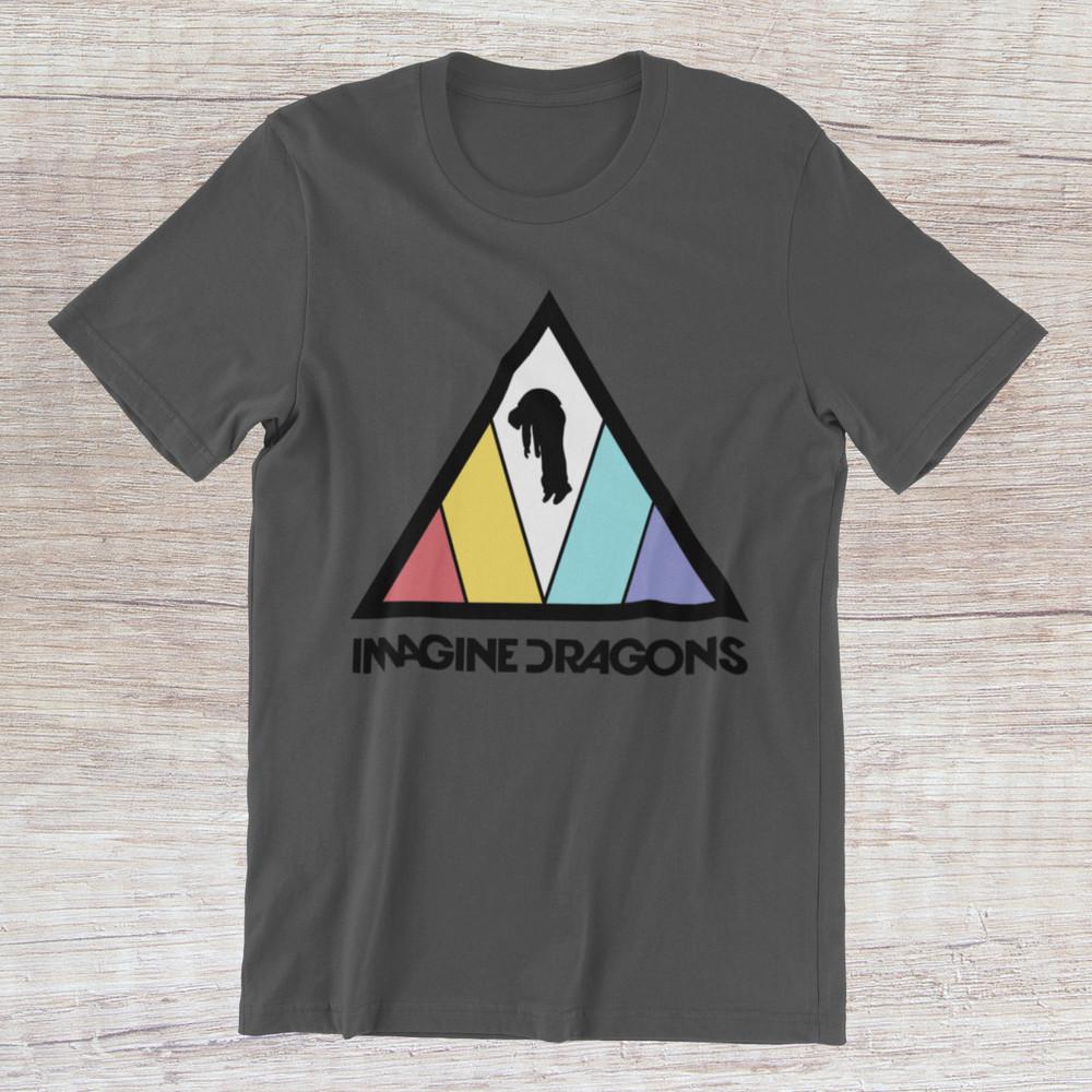 

IMAGINE DRAGONS Triangle Logo Indie Pop Rock on Ring Spun Coton Tee Unisex T-Shirt XXXL