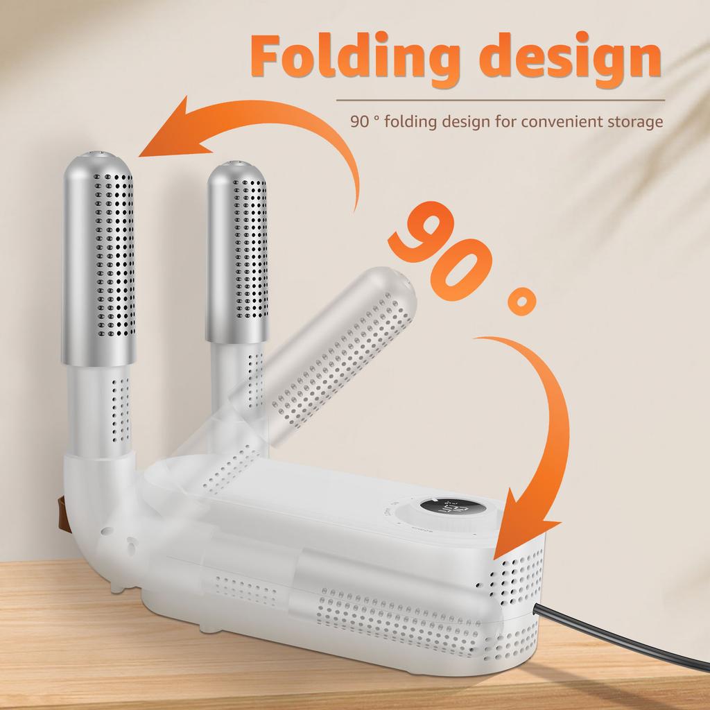 Shoe Dryer Intelligent Timer Adjustable Dryer Quick Drying Deodorizing Sterilizing Shoe Dryer Household Shoe Warmer Heater