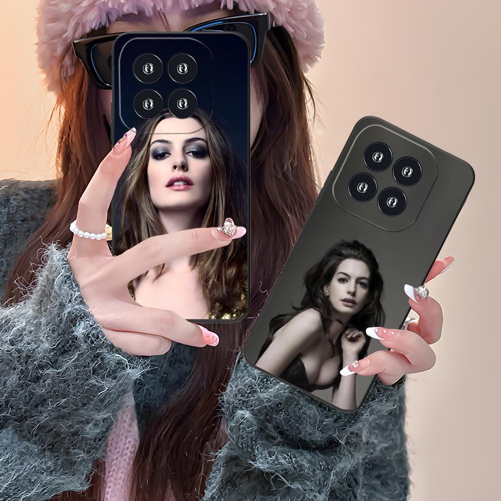 Anne Hathaway Mobile Phone Case for Xiaomi 15 14 13 12 Mi 11 T Ultra Lite Pro S X 5G Colorful Printing Cover Cover Pretty Luxury