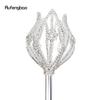 Silver White Alloy Fairy Wands for Girl Princess Wands for Kids Angel Wand for Party Cosplay Costume Wedding Birthday Party 49cm