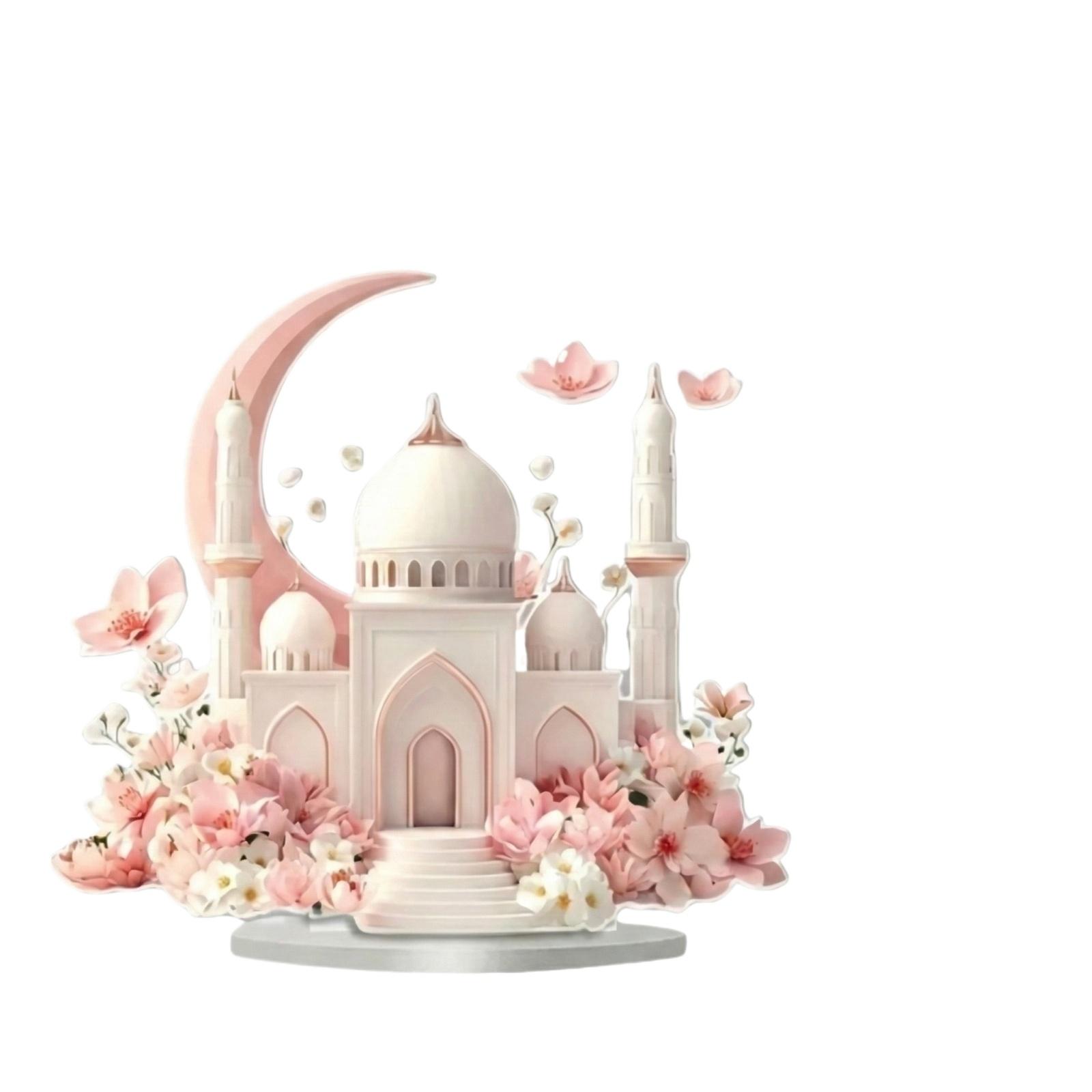 

2D Acrylic Moon Ornament, Ramadan Home Decor One Size