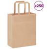 VidaXL Paper Bags 250 Pcs with Handles Brown 18x8x22 Cm, Paper Bag, Paper Gift Bag, Paper Gift Bag, 4101810