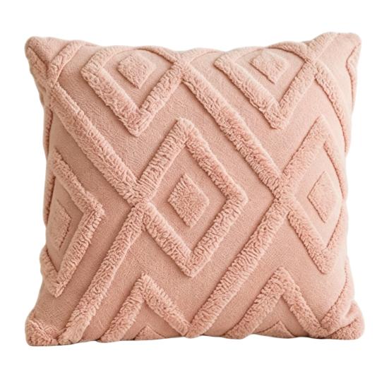 Rhombus Pattern Solid Color Pillowcase, Washable Throw Pillow Cover, Rectangle Square Cushion Cover for Home Living Room Bedroom Sofa Bed