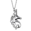 Horseshoe Charm Necklace  Animal Pendant For Horse Lovers Cowboy Western Jewelry 43cm Chain