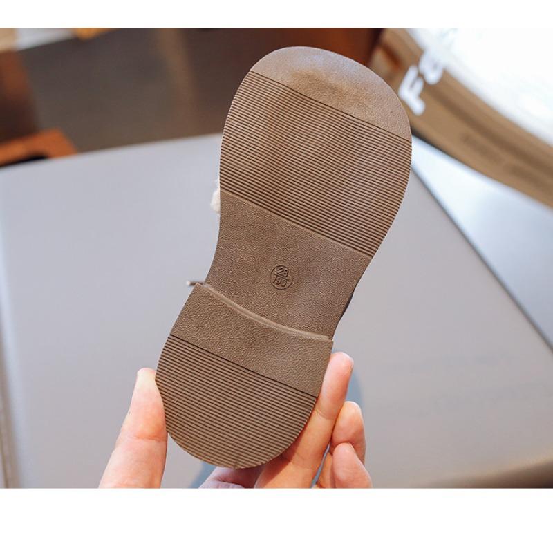 Girls Korean Version Plus Velvet and Thick Lamb Wool To Keep Warm Winter New Big Boys Leather Boots Tide